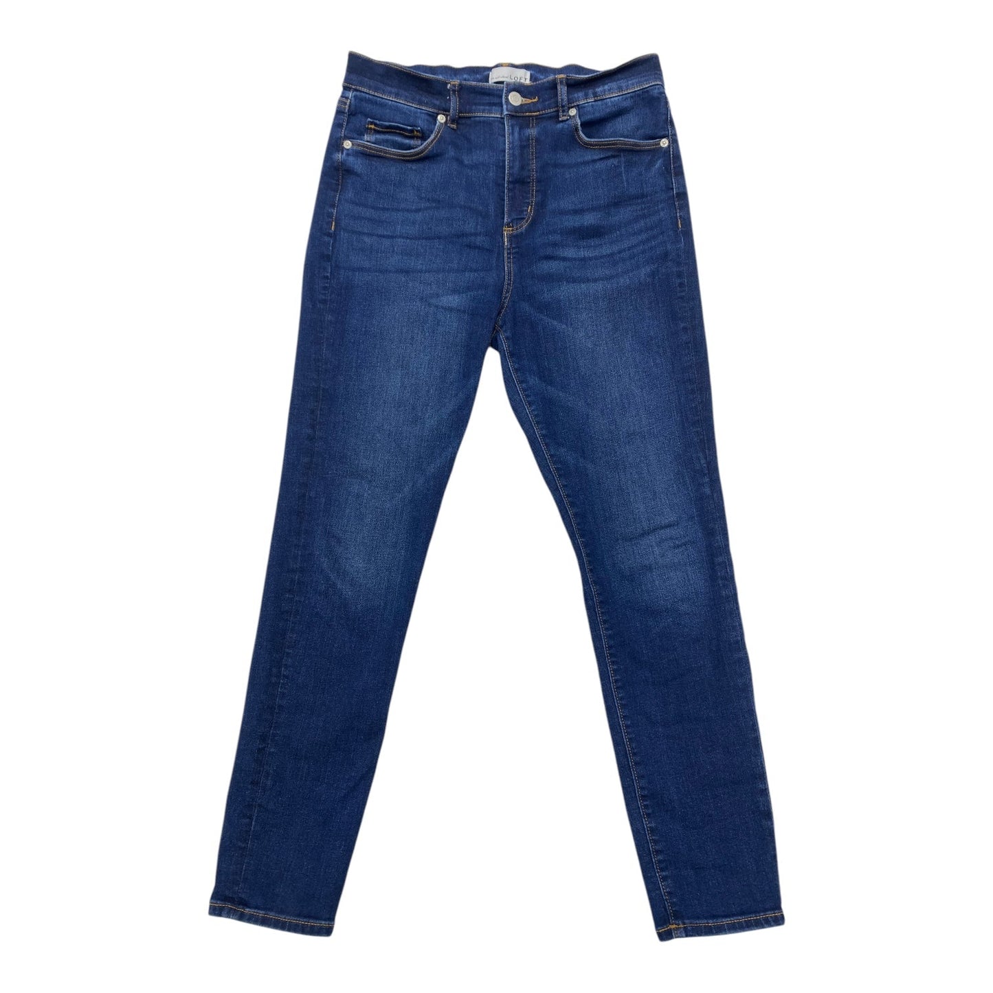 Jeans Skinny By Loft In Blue Denim, Size: 10