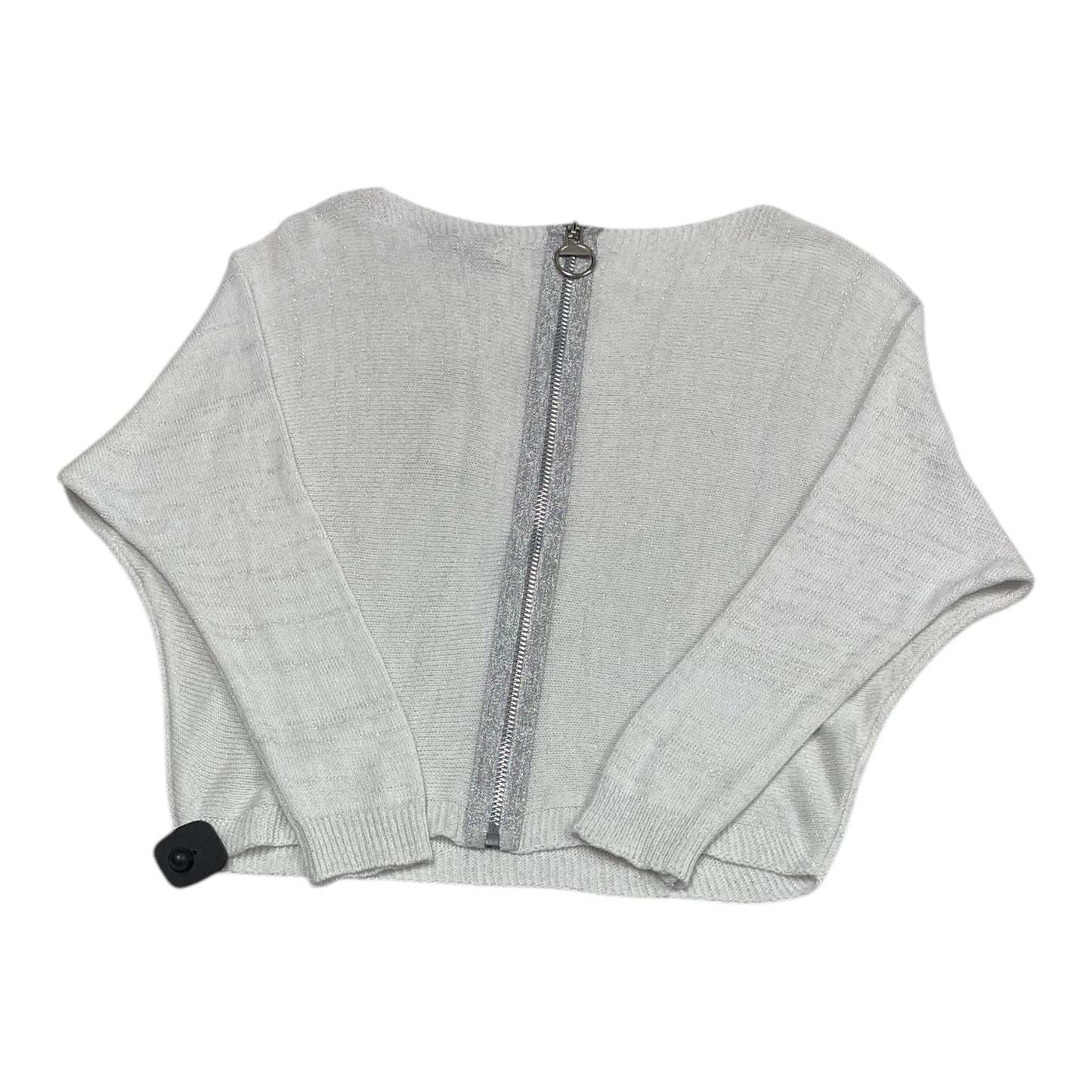 Sweater By GREY VIOLET  In Silver & White, Size: Osfm