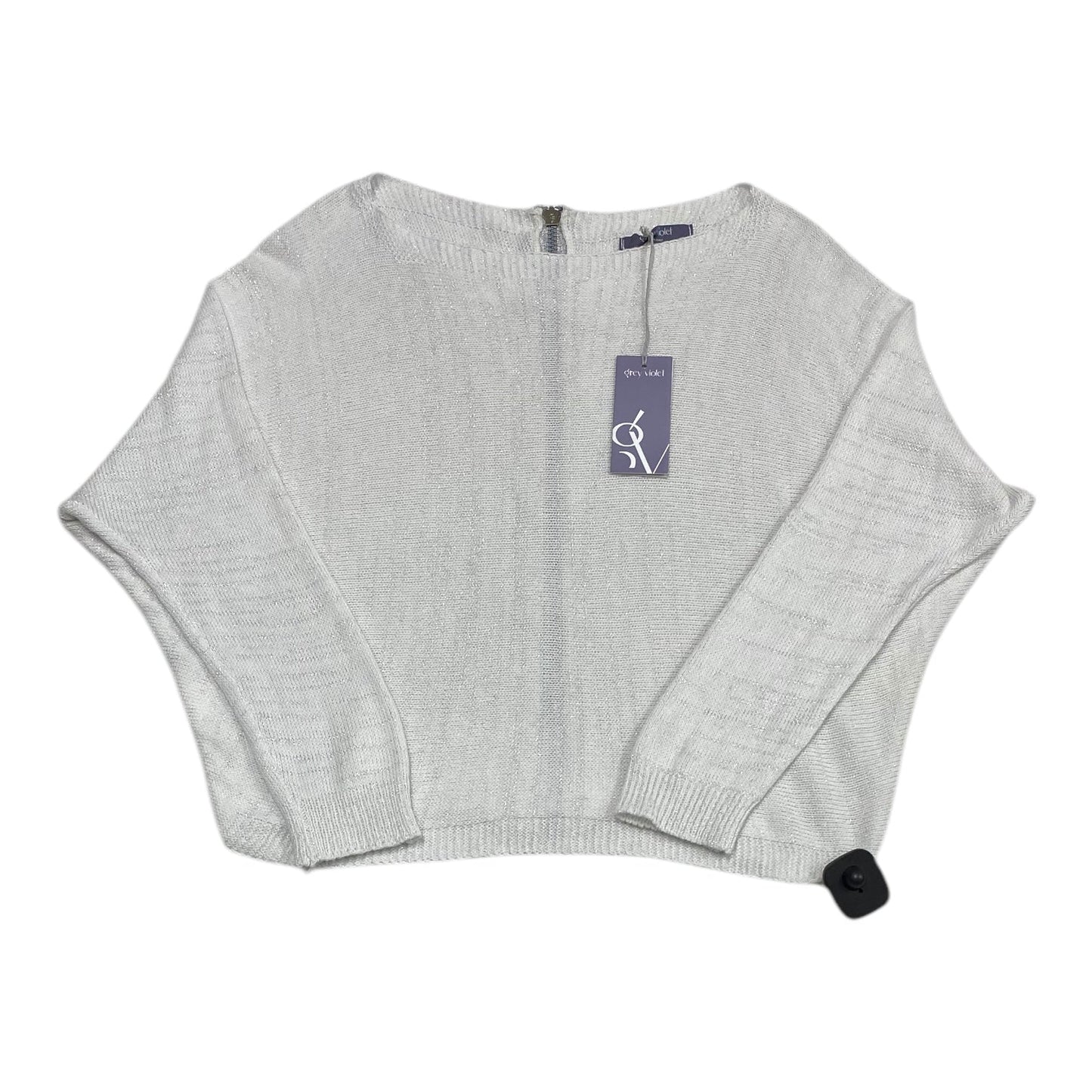 Sweater By GREY VIOLET  In Silver & White, Size: Osfm