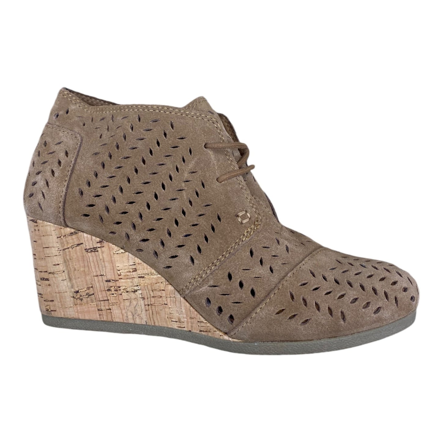 Shoes Heels Wedge By Toms In Brown, Size: 8