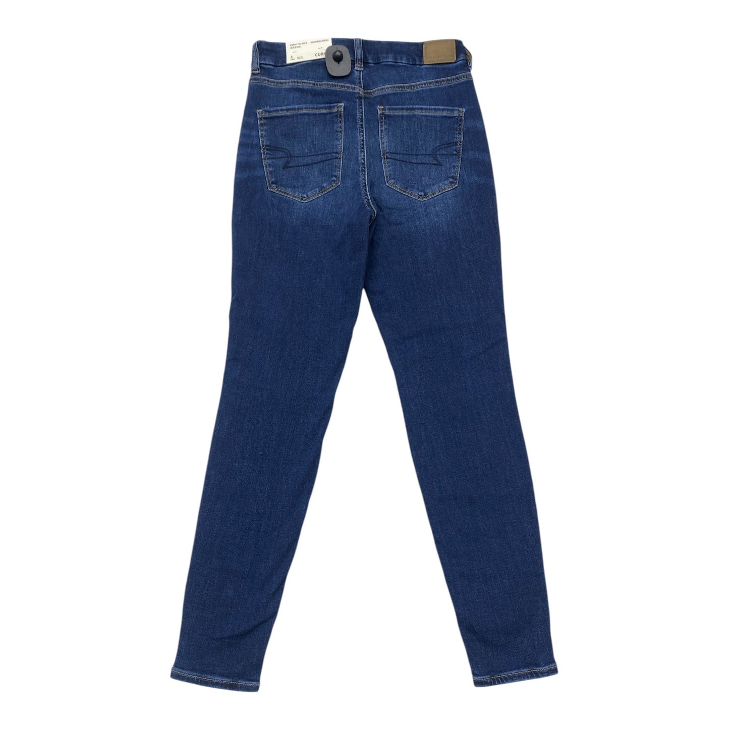 Jeans Skinny By American Eagle In Blue Denim, Size: 6