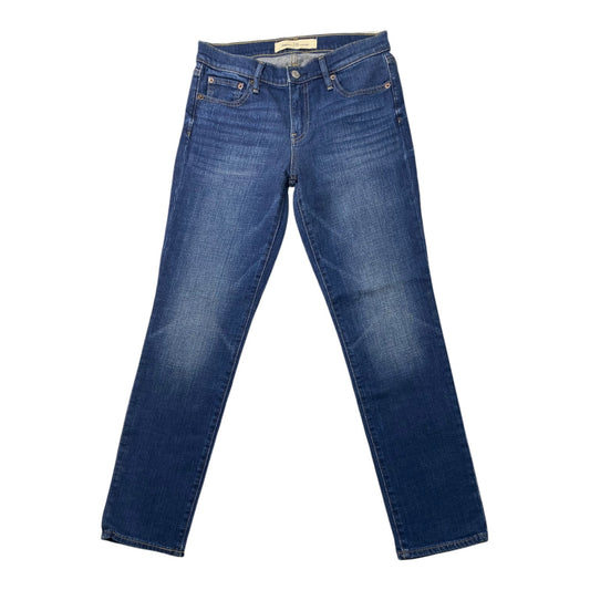 Jeans Straight By Gap In Blue Denim, Size: 4