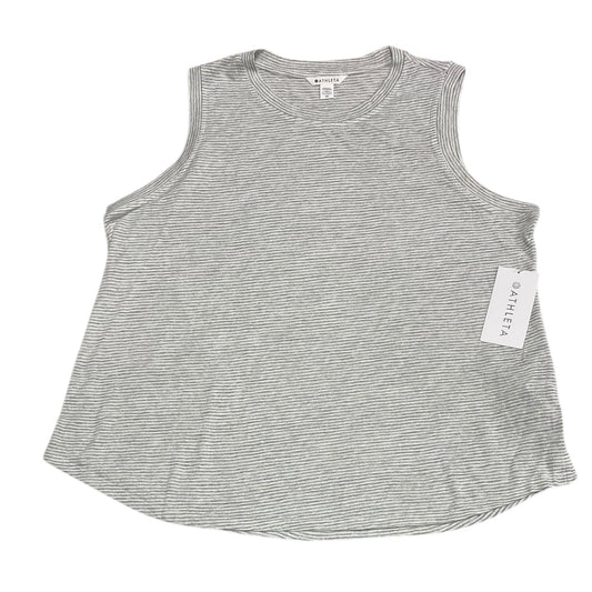 Athletic Tank Top By Athleta In Grey & White, Size: 2x