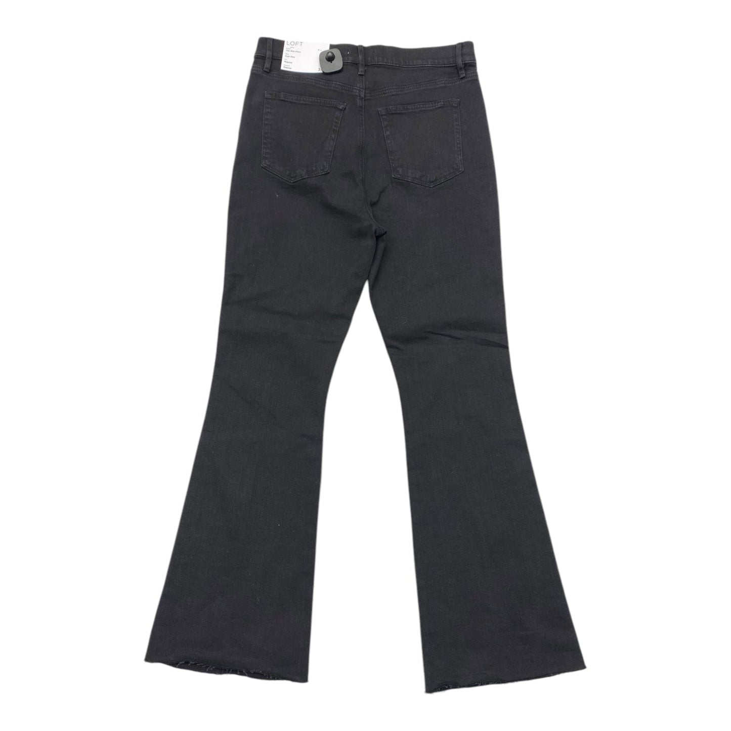 Jeans Flared By Loft In Black Denim, Size: 10