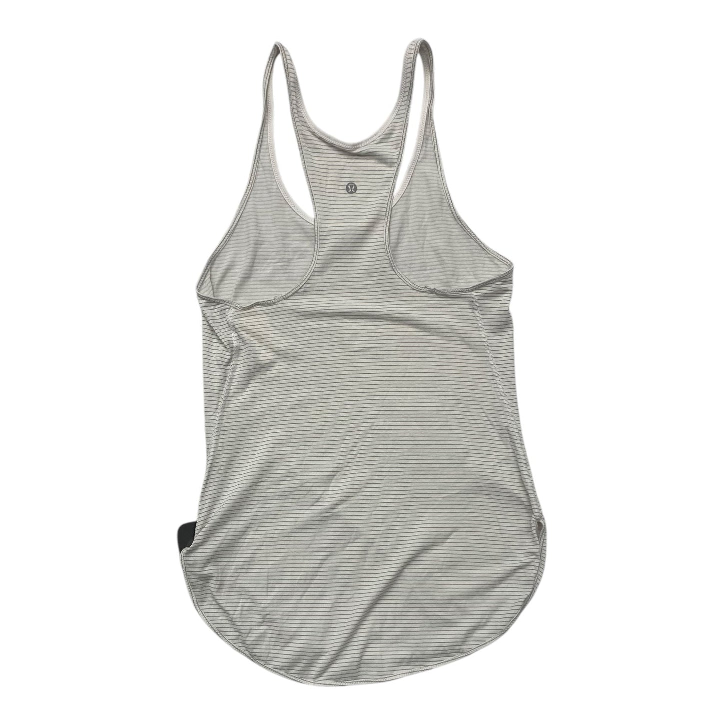 Athletic Tank Top By Lululemon In Grey & White, Size: M