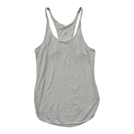 Athletic Tank Top By Lululemon In Grey & White, Size: M