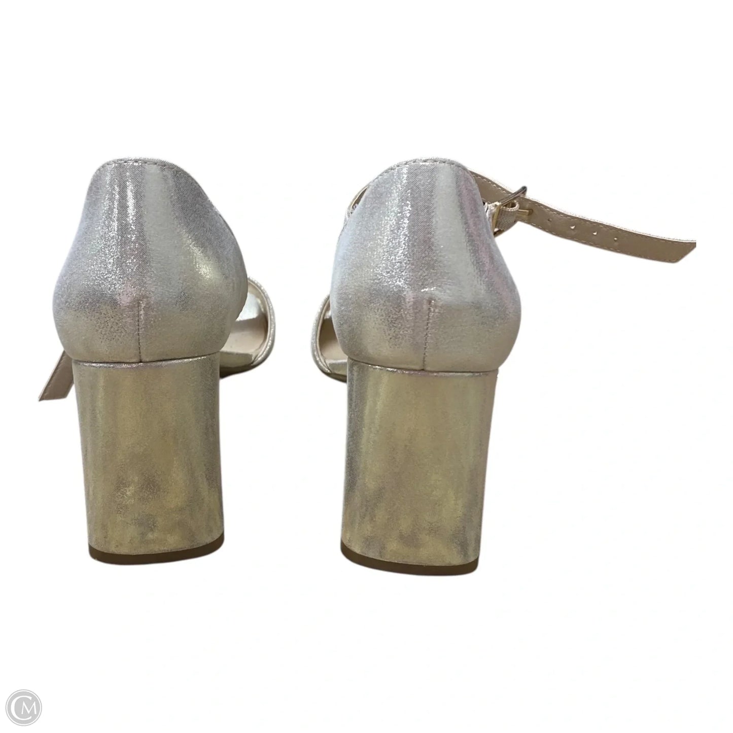 Sandals Heels Block By Life Stride In Gold, Size: 9