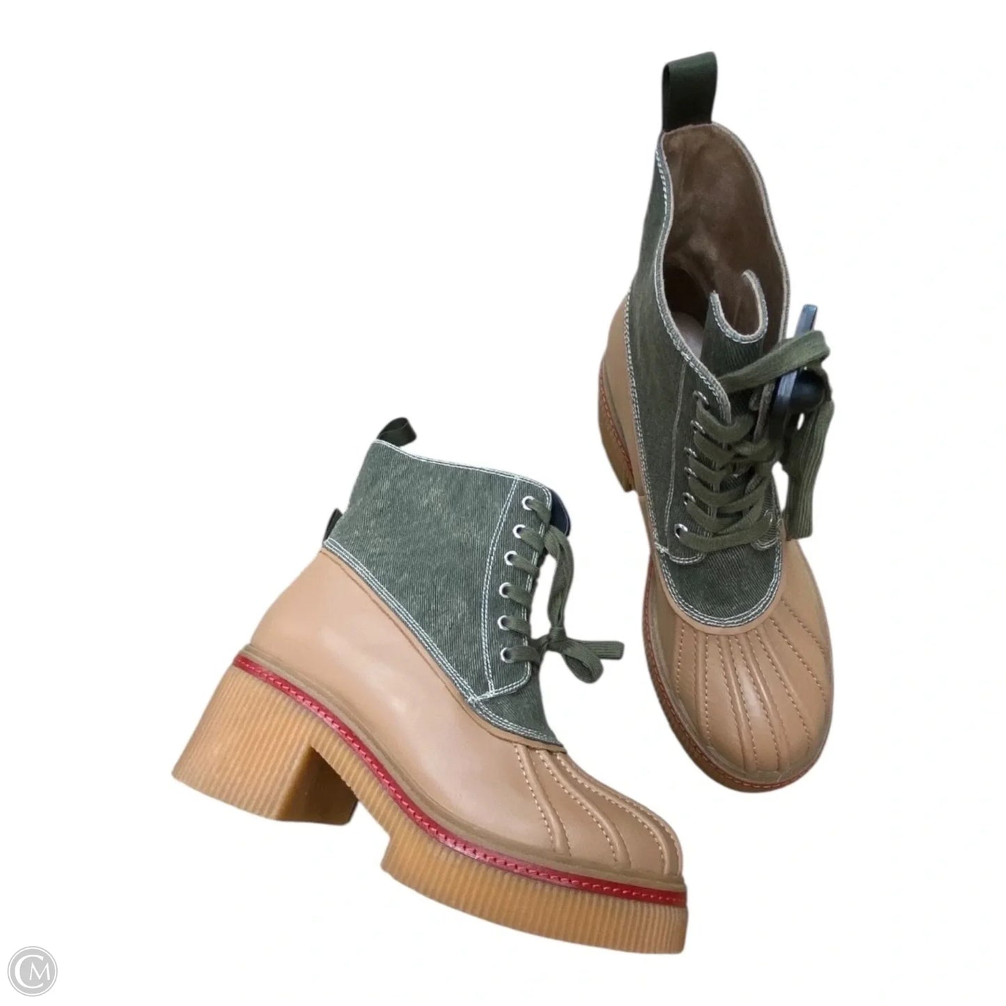 Boots Ankle Heels By Aerosoles In Green, Size: 10