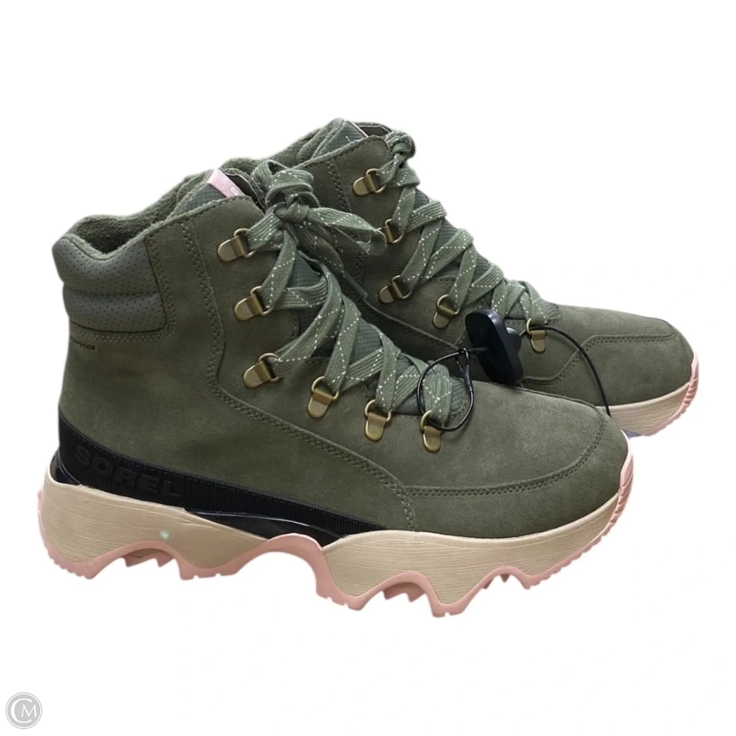 Boots Ankle Heels By Aerosoles In Green, Size: 10