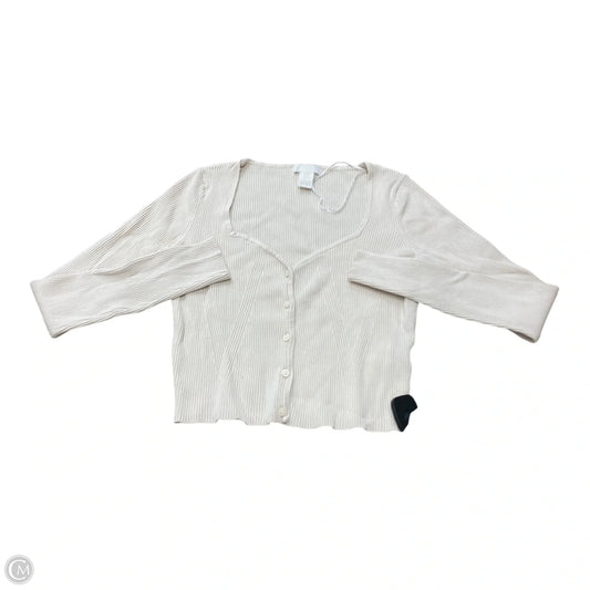 Sweater Cardigan By H&m In Cream, Size: M