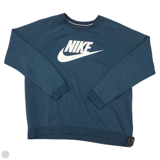 Sweatshirt Crewneck By Nike In Blue, Size: L