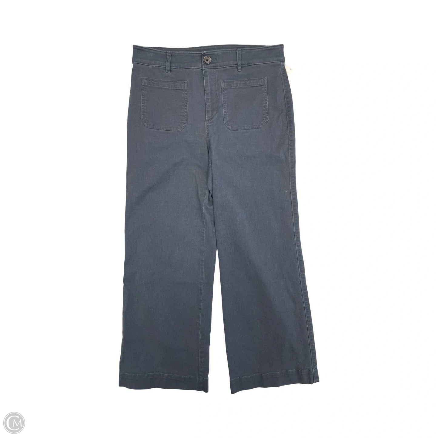 Jeans Wide Leg By Loft In Grey Denim, Size: 10p