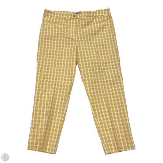 Pants Cropped By Ann Taylor In Yellow, Size: 12