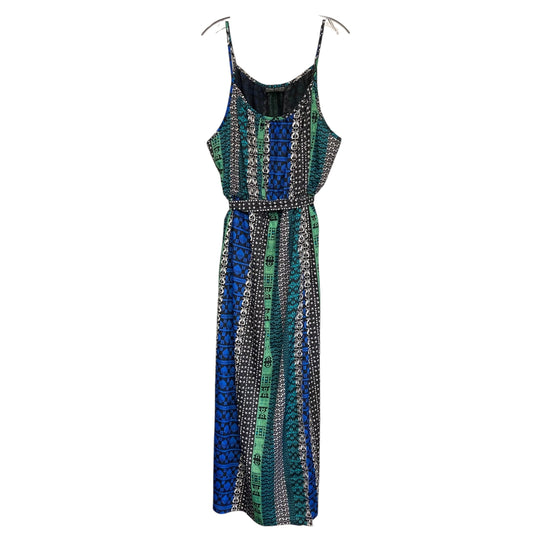 Dress Casual Maxi By Forever 21 In Blue & Green, Size:2X