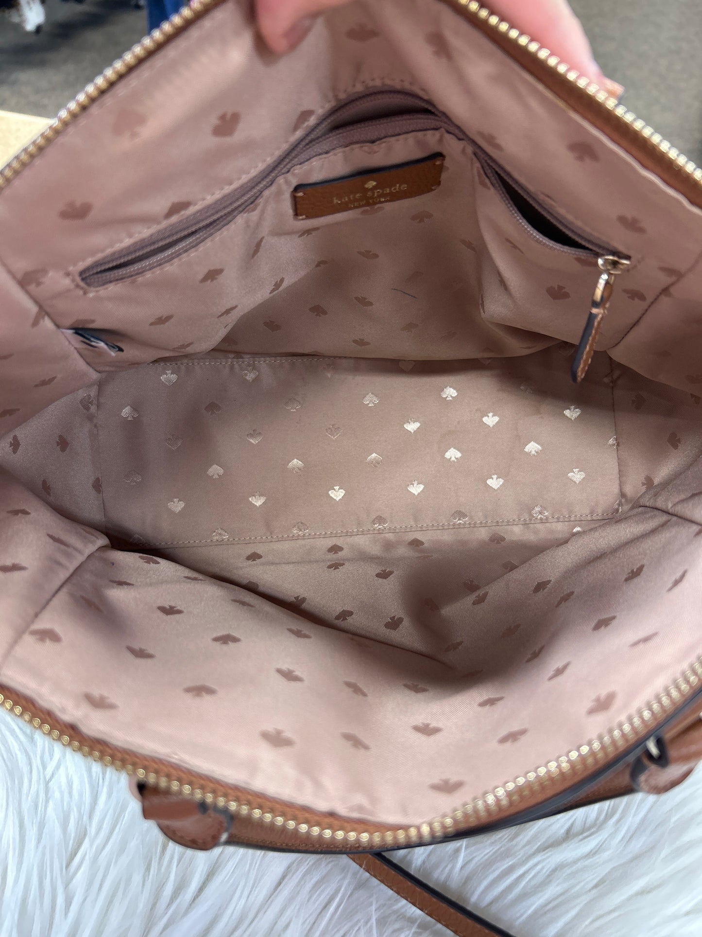 Handbag By Kate Spade In Brown, Size:Large