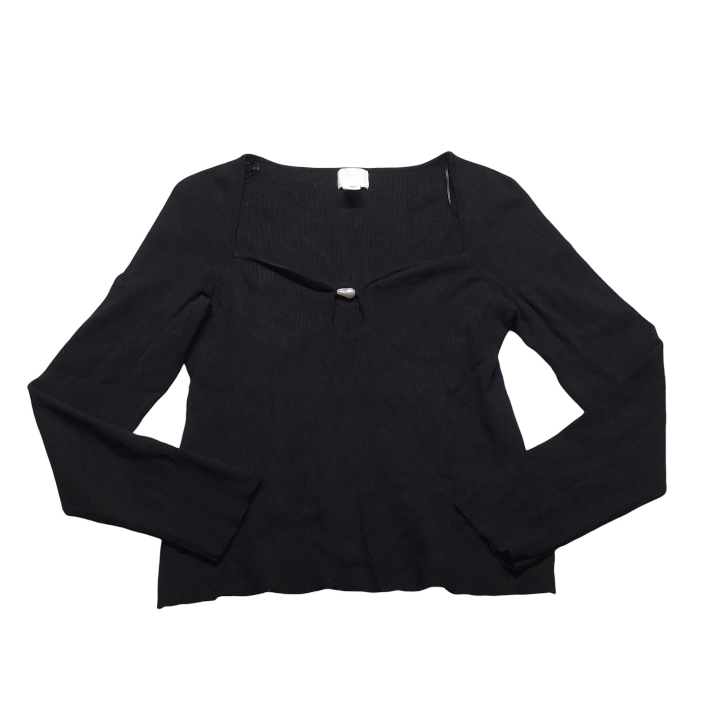 Top Long Sleeve By H&m In Black, Size: Xl