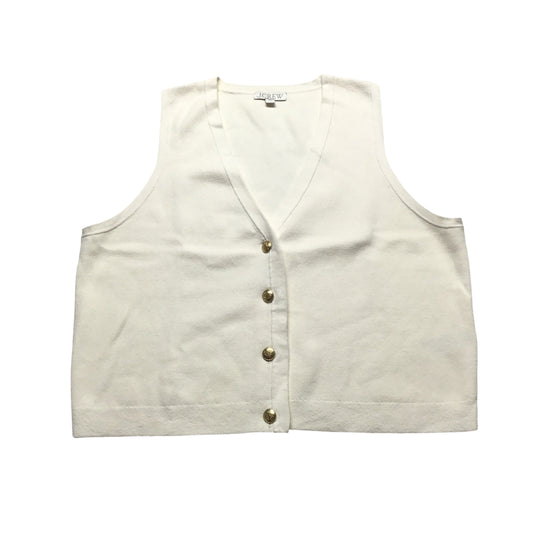 Vest Sweater By J. Crew In Ivory, Size: 1x