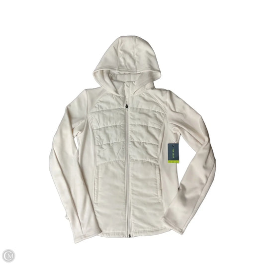 Athletic Jacket By Tek Gear In White, Size: M