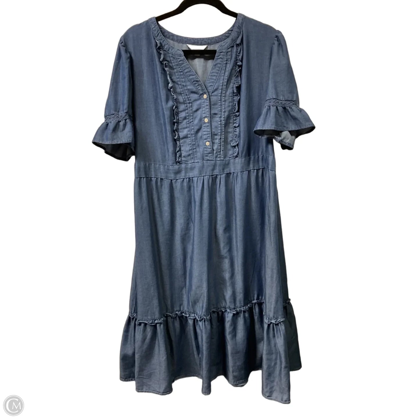 Dress Casual Maxi By Frye And Co In Blue Denim, Size: Xl