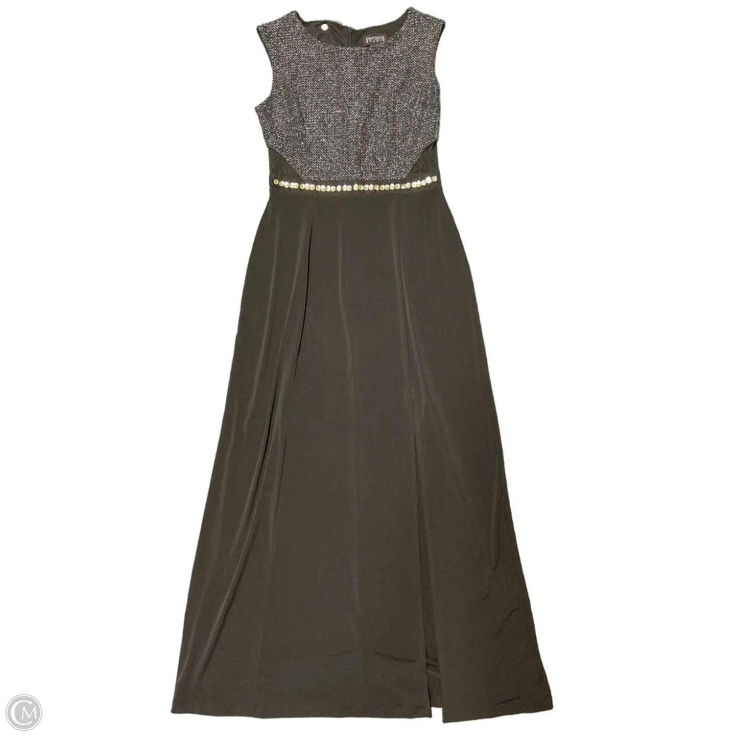 Dress Party Long By En Focus In Black & Silver, Size: 4