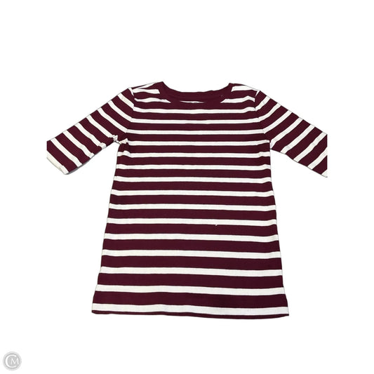 Top Short Sleeve By Loft In Striped Pattern, Size: S