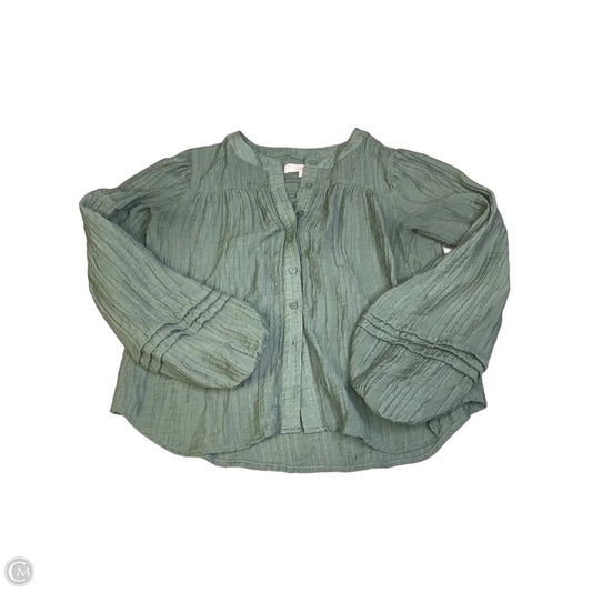 Top Long Sleeve By Loft In Green, Size: Xs