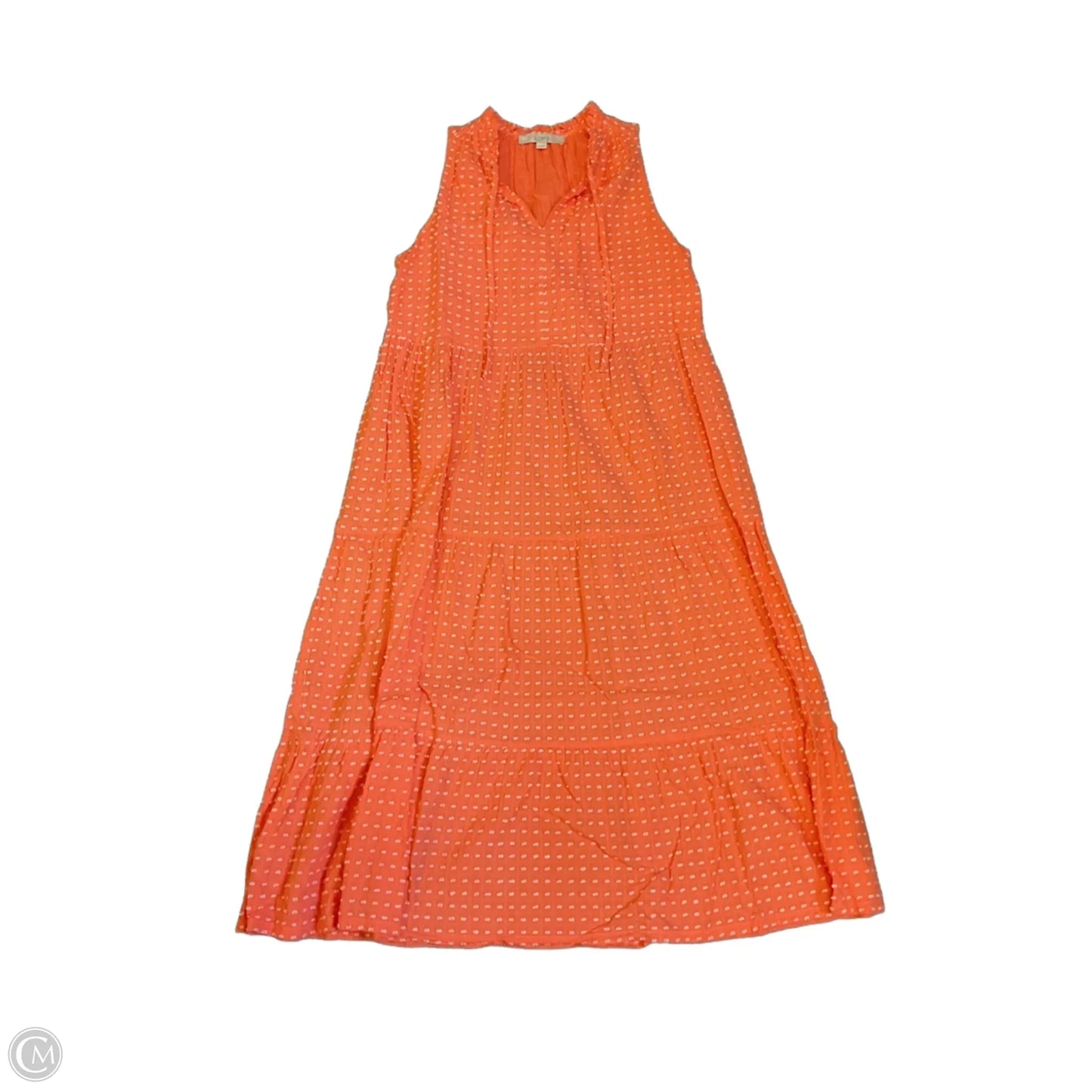 Dress Casual Midi By Loft In Orange, Size: Xs