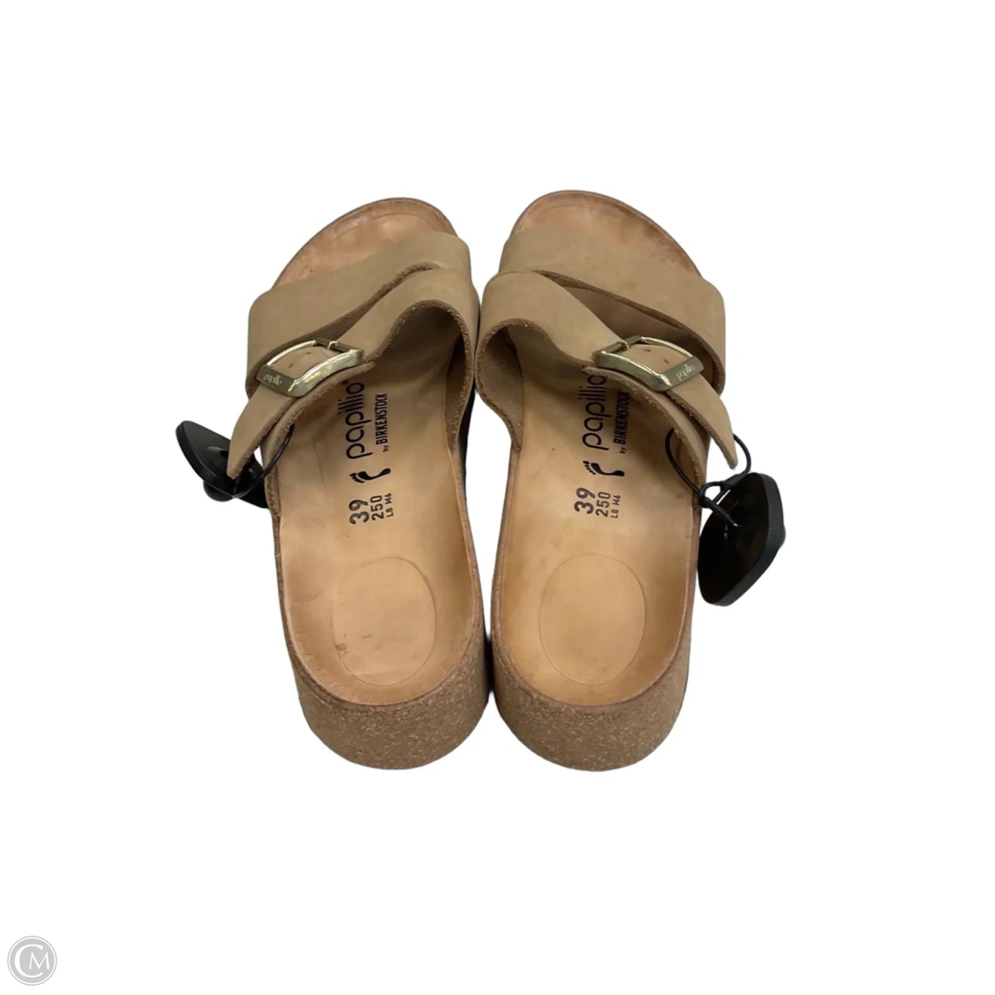 Sandals Heels Platform By Papillion In Tan, Size: 8