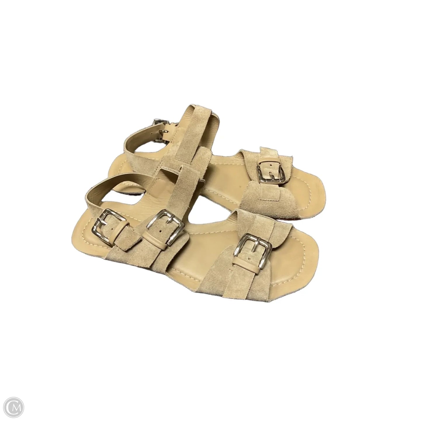 Sandals Flats By Cma In Taupe, Size: 6