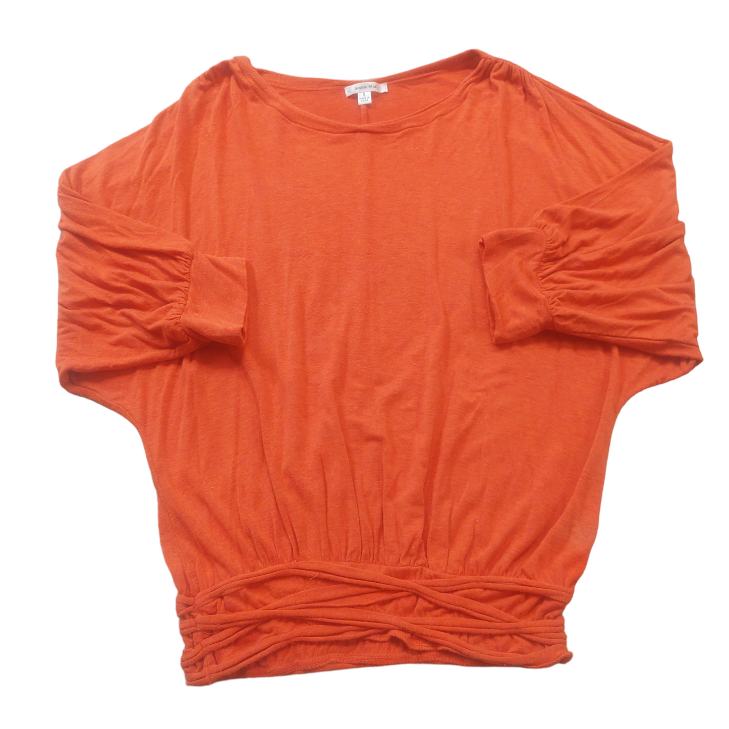 Orange Top 3/4 Sleeve Sophie Max, Size S