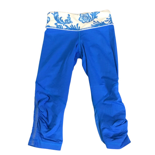 Athletic Capris By Lululemon In Blue, Size: 4