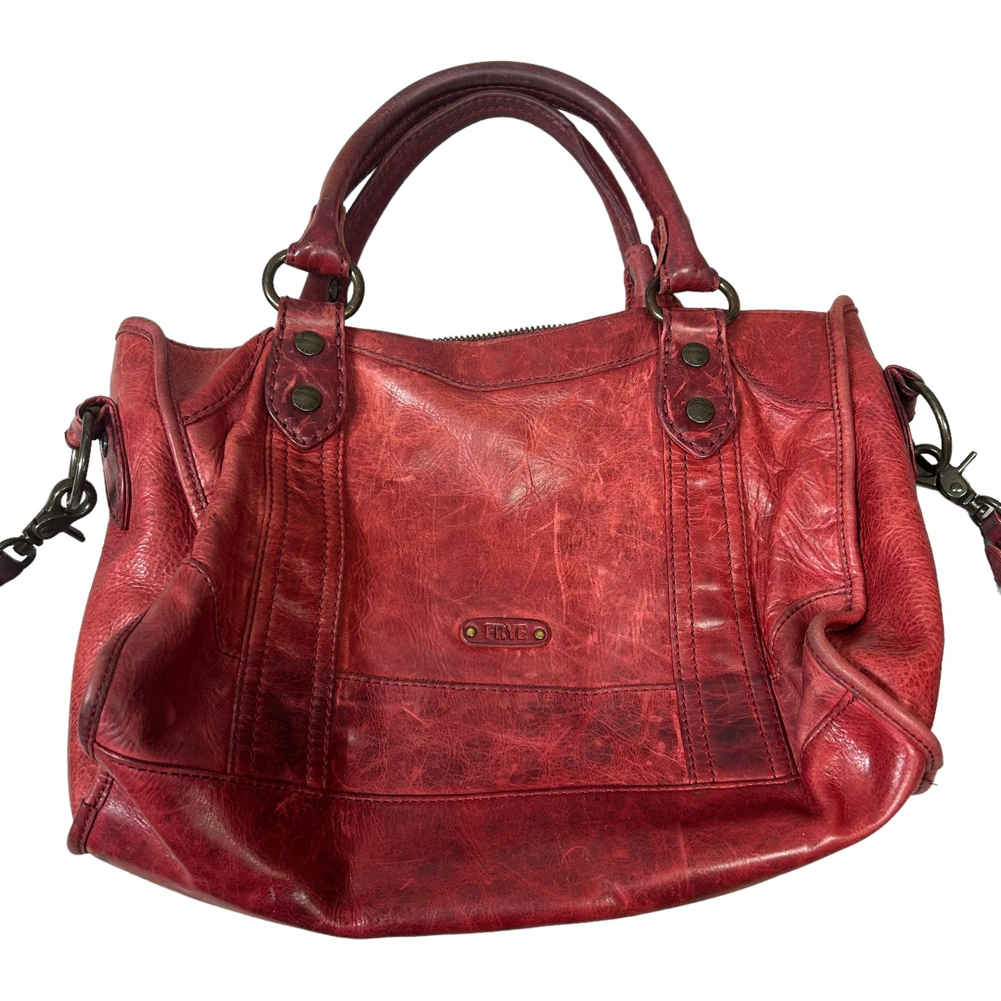 Handbag Leather Frye, Size Medium