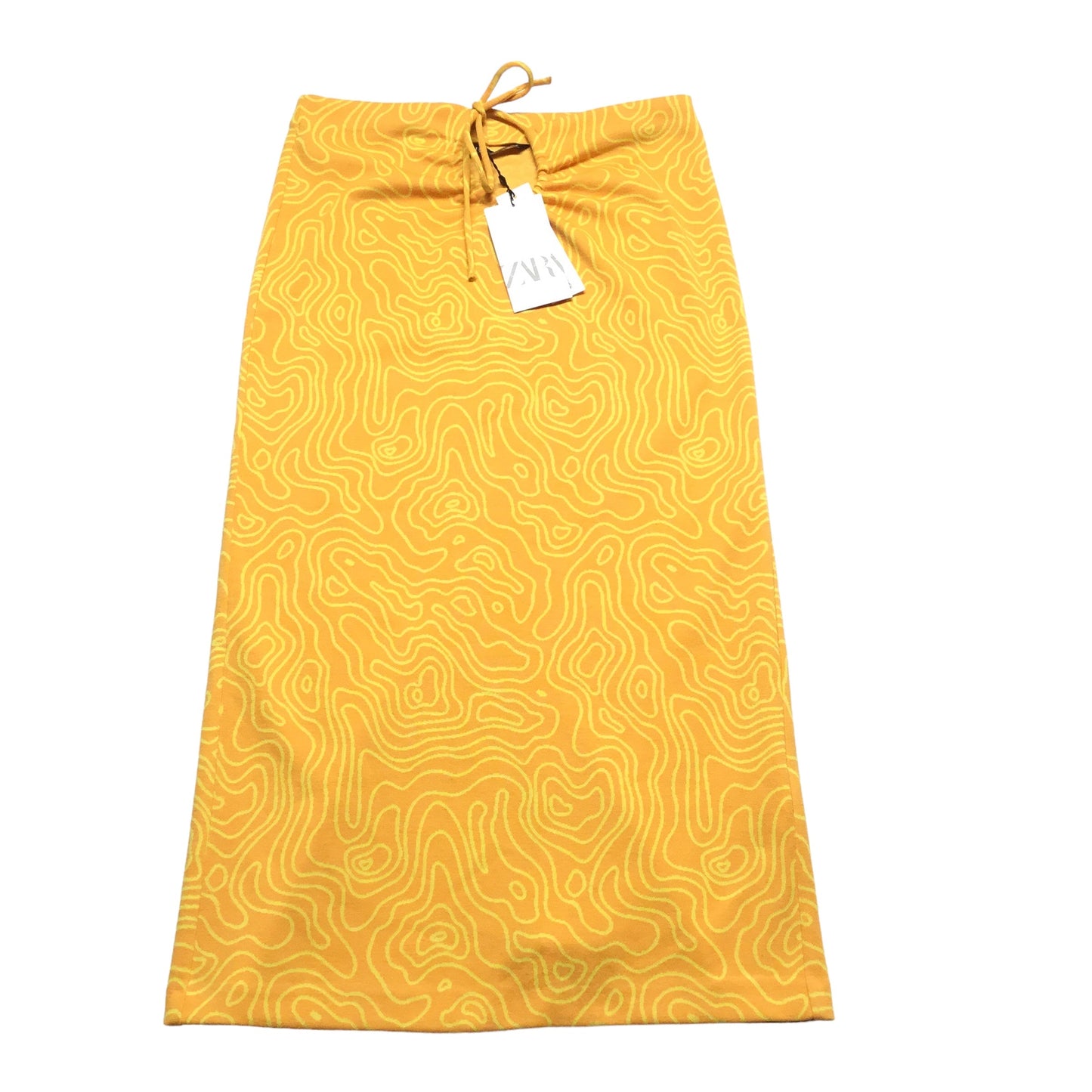 Yellow Dress Casual Midi Zara, Size M