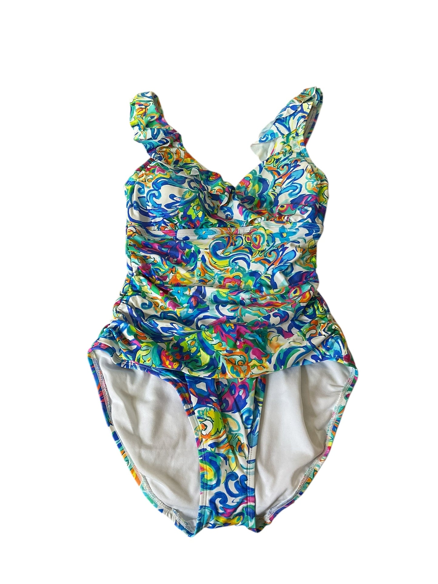 Swimsuit By Ralph Lauren In Blue & White, Size: 4