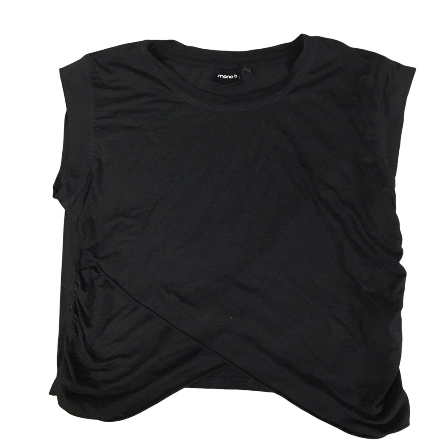 Top Short Sleeve By Mono B In Black, Size: L