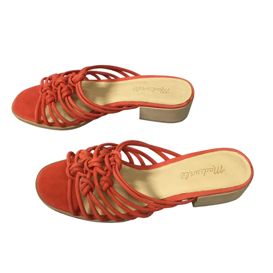 Red Shoes Heels Kitten Madewell, Size 8