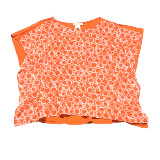 Orange Top Short Sleeve Michael By Michael Kors, Size S