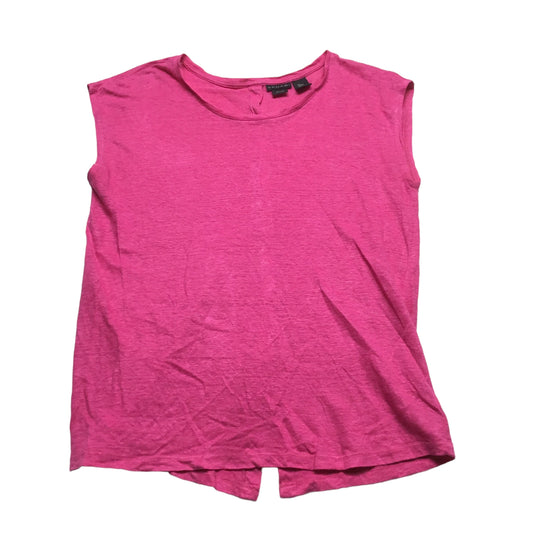 Pink Top Short Sleeve Tahari By Arthur Levine, Size L