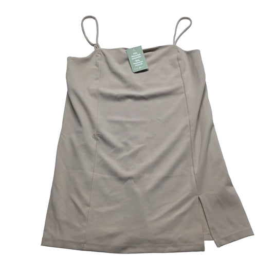 Tan Dress Casual Short H&m, Size M