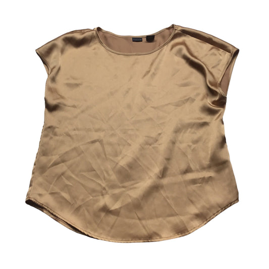 Brown Top Short Sleeve Tahari By Arthur Levine, Size M