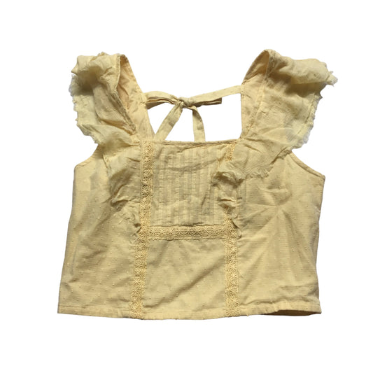 Yellow Top Sleeveless True Craft Size: M