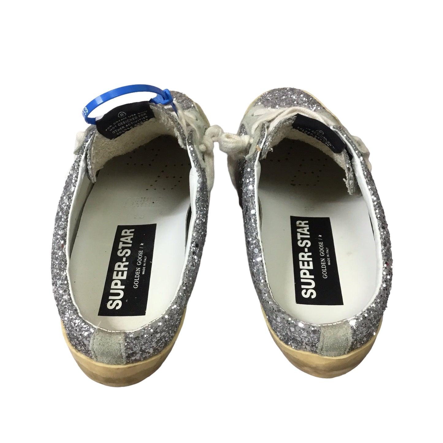 Silver Shoes Designer Golden Goose, Size 39