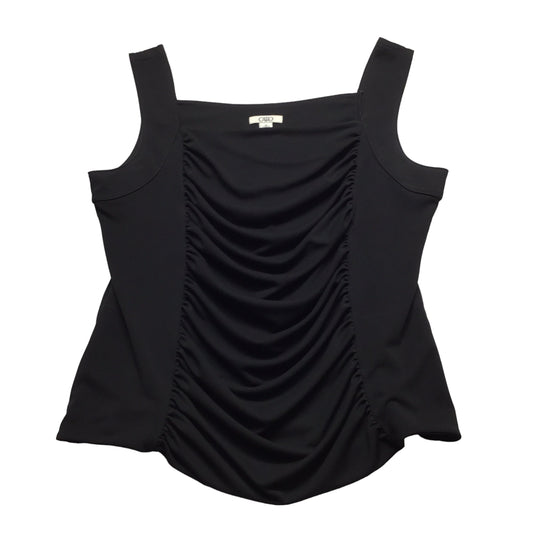 Top Sleeveless By Cato In Black, Size: Xl