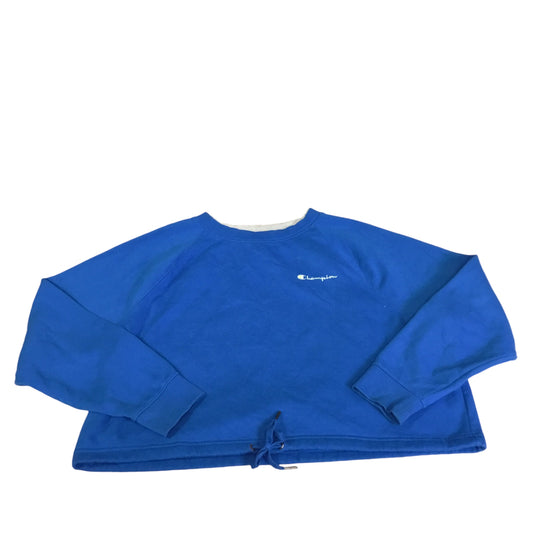 Athletic Top Long Sleeve Crewneck By Champion In Blue, Size: Xl