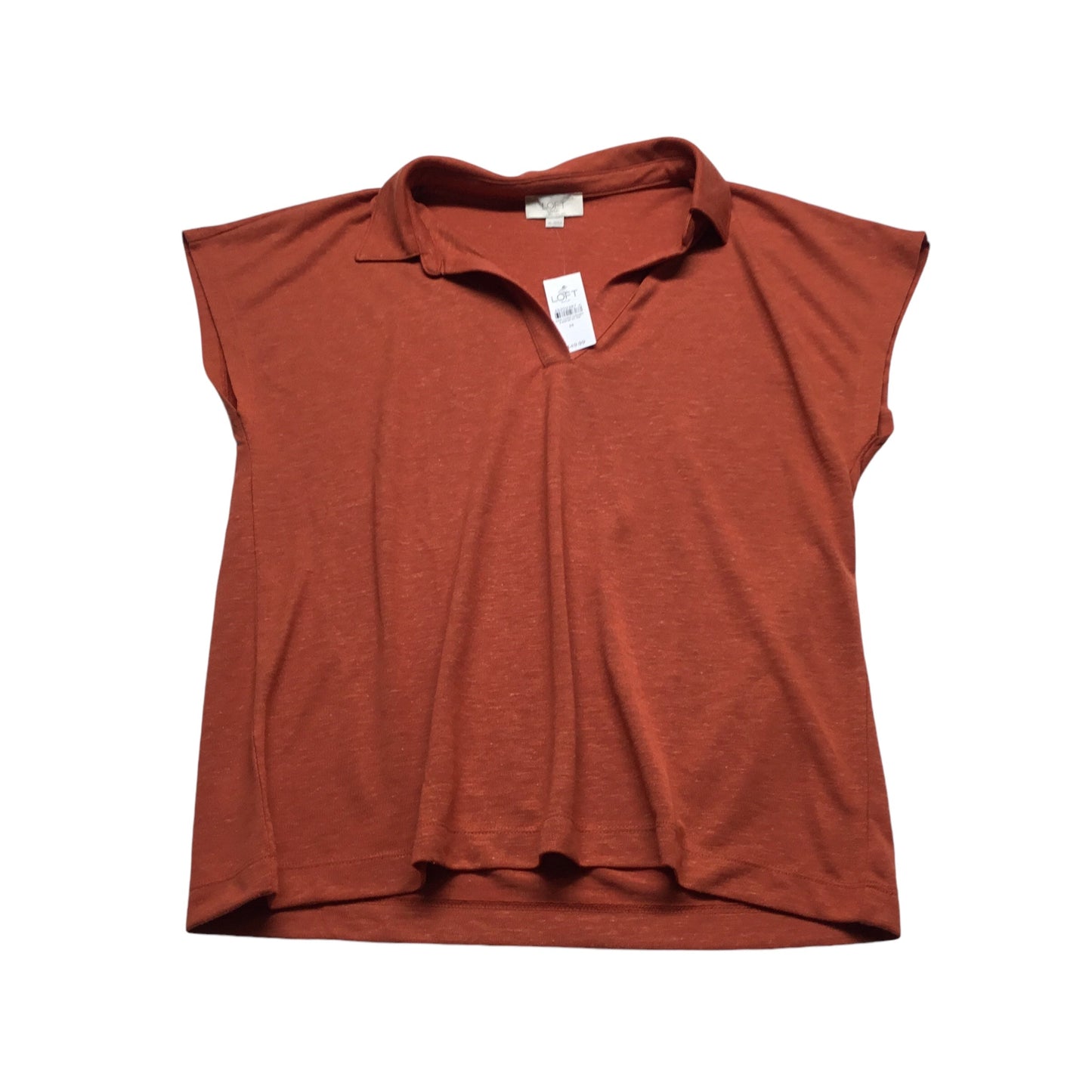 Top Short Sleeve By Loft In Orange, Size: M