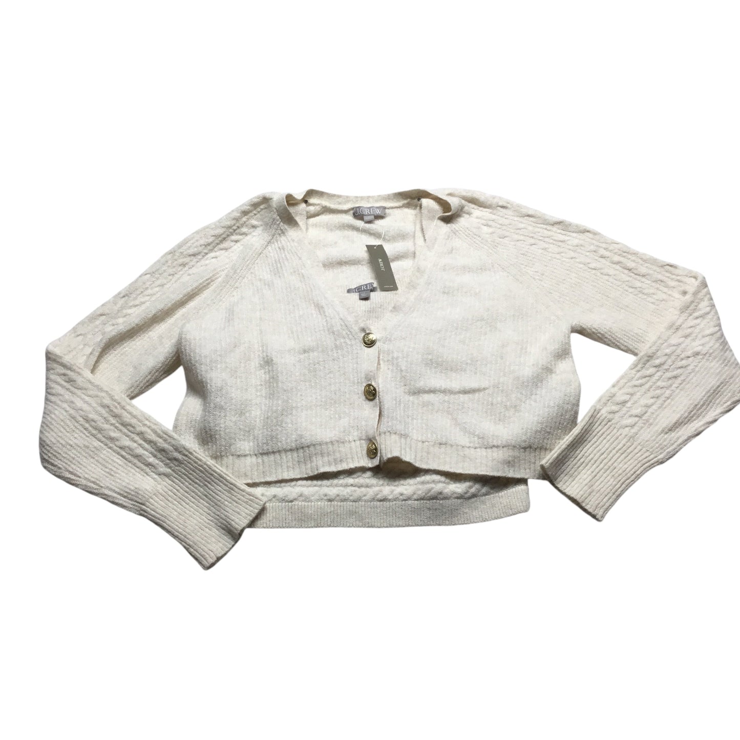 Sweater Cardigan By J. Crew In Tan, Size: L