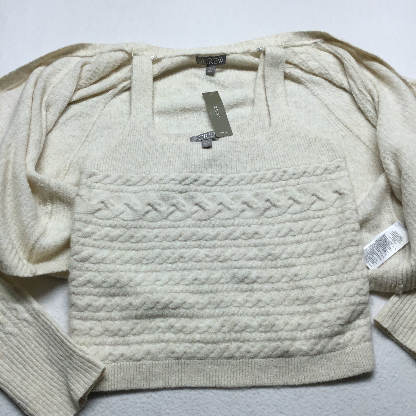 Sweater Cardigan By J. Crew In Tan, Size: L