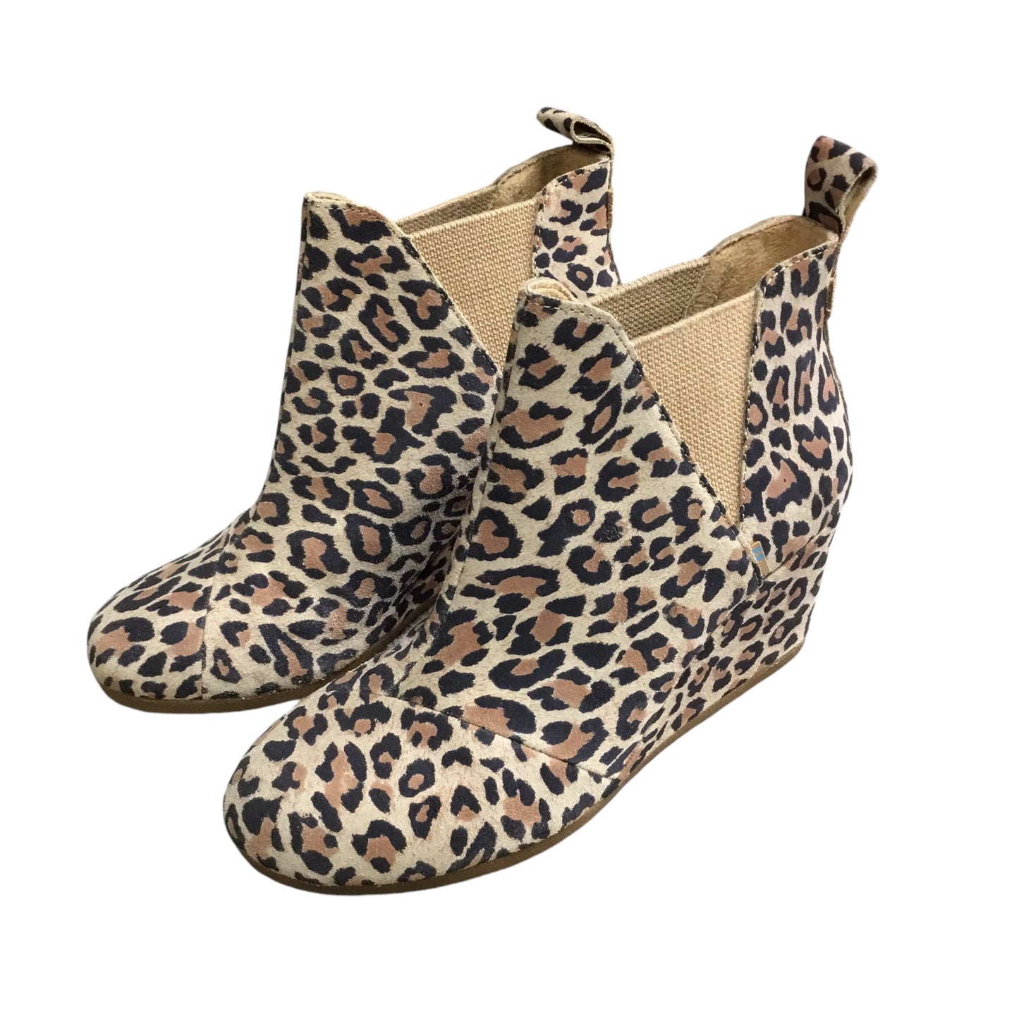 Boots Ankle Heels By Toms In Animal Print, Size: 6.5