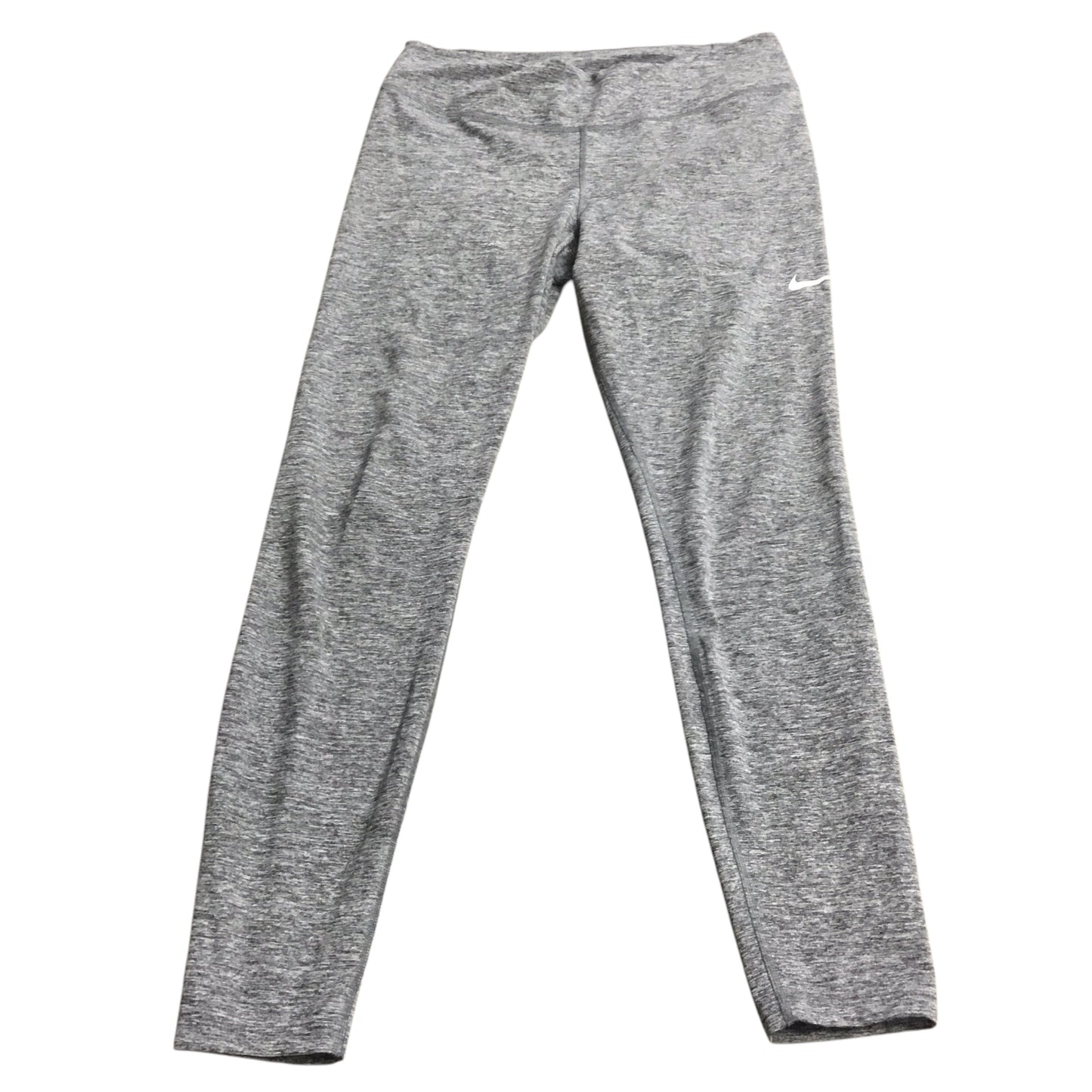 Athletic Leggings By Nike Apparel In Grey, Size: L