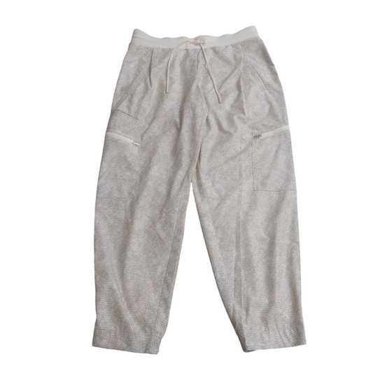 Athletic Pants By Athleta In Cream & Grey, Size: 6petite